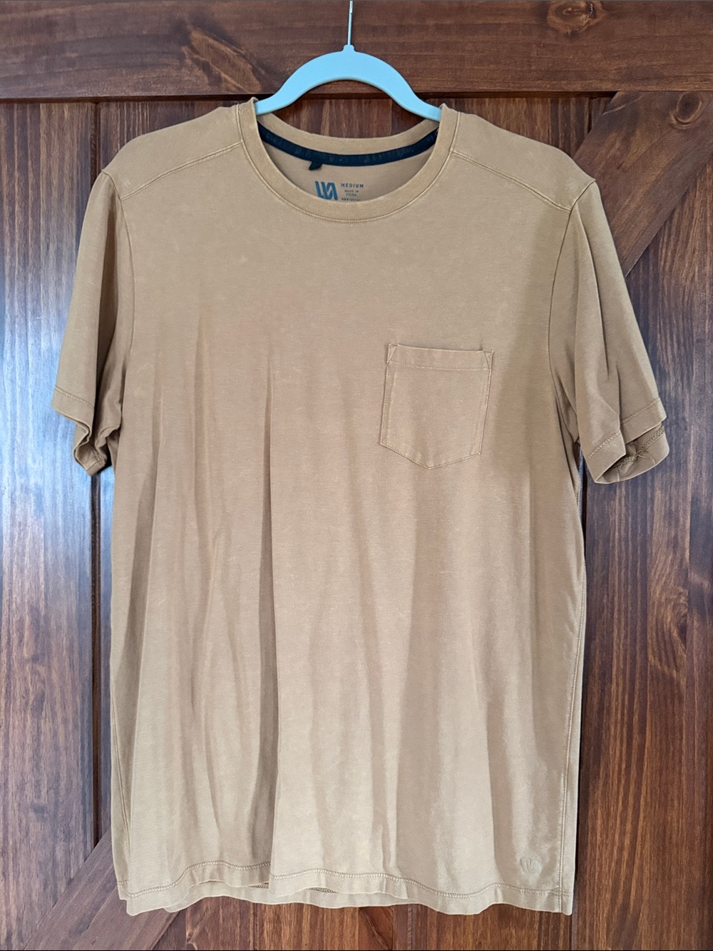 Men's Short-Sleeve Pocket Tee in Tan by VA (Vintage Apparel)